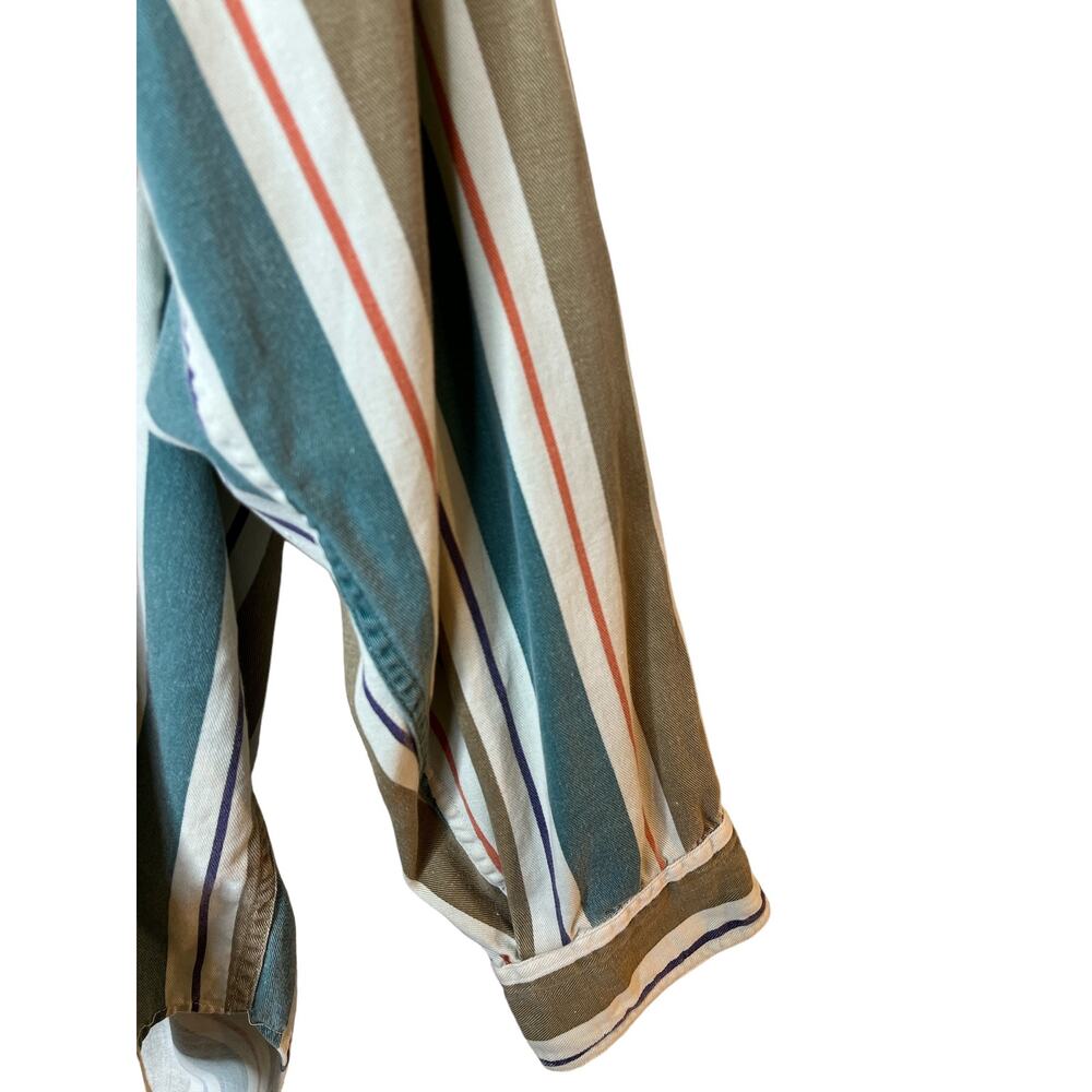 Natural Elements Striped Button Front Cotton Shir… - image 5